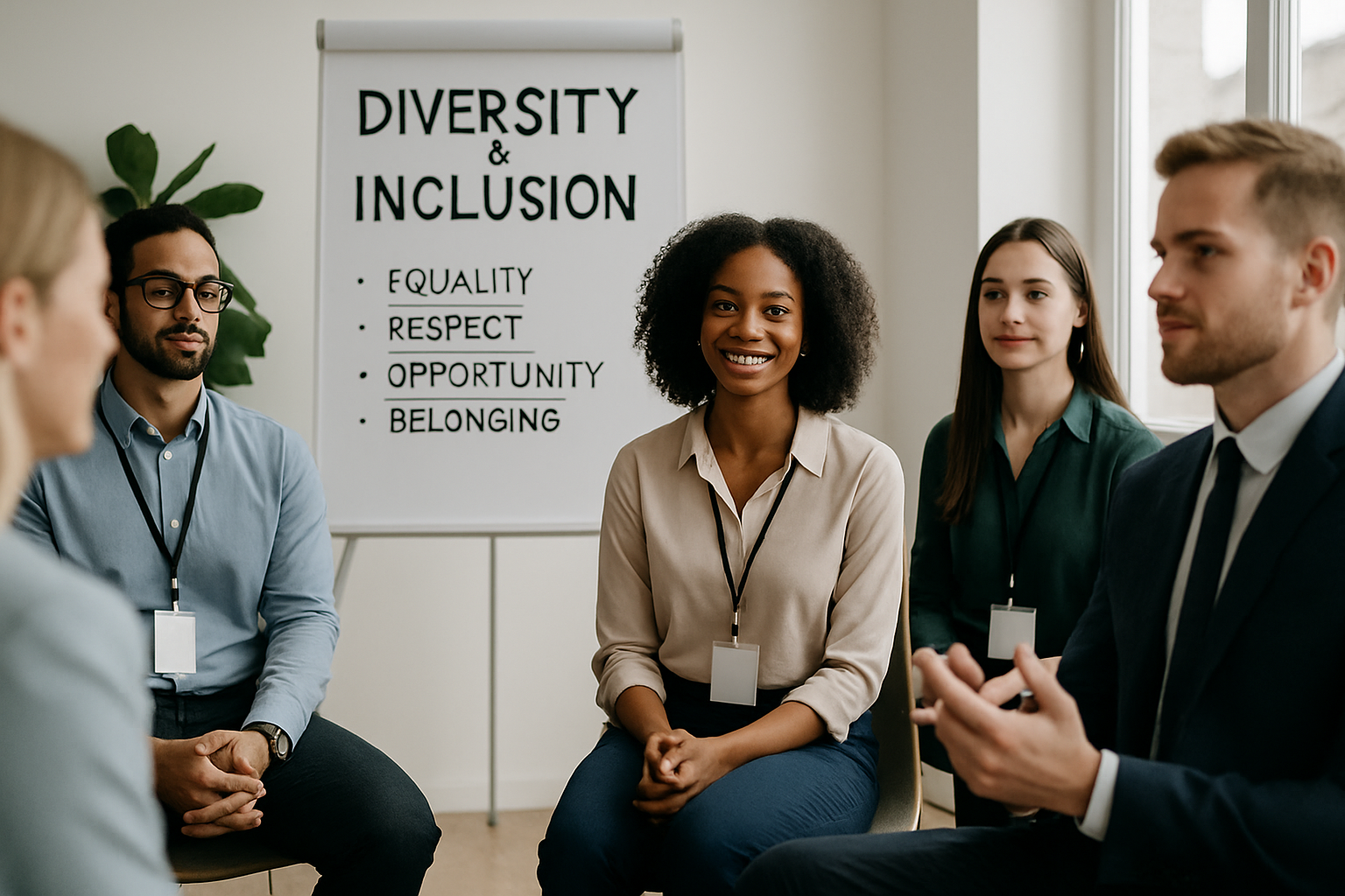 Diverses Team sitzt zusammen